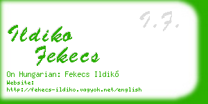 ildiko fekecs business card